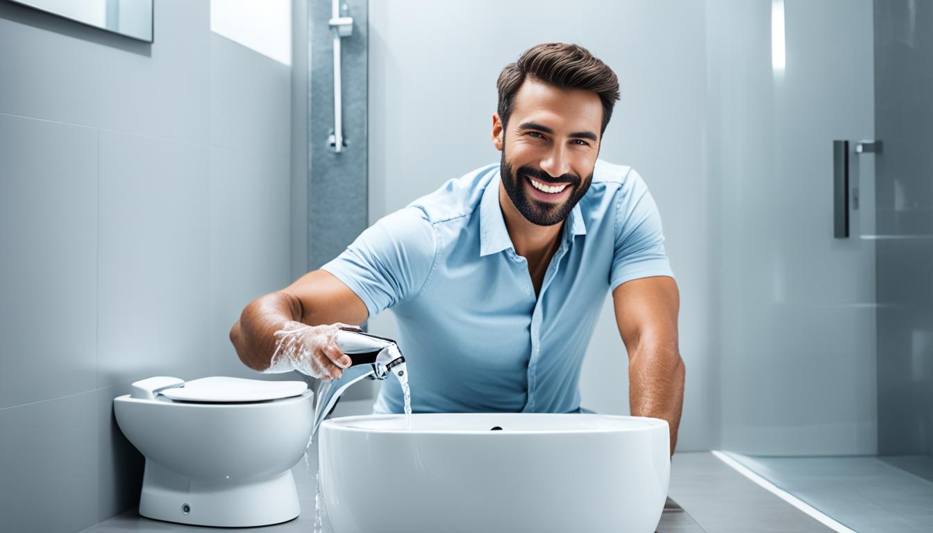 Experience Freshness: Man Using a Bidet Guide