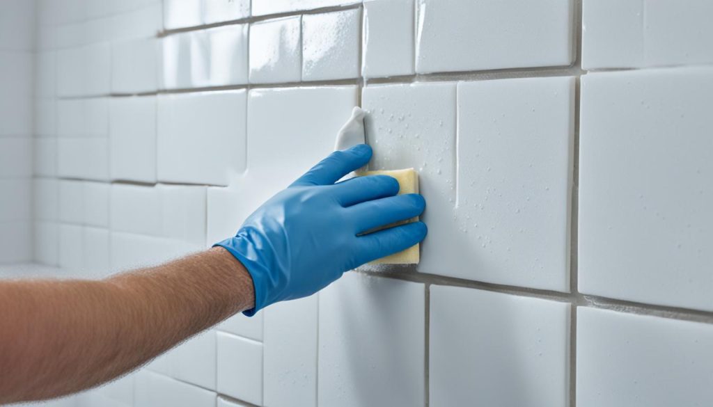 Bathroom tile installation