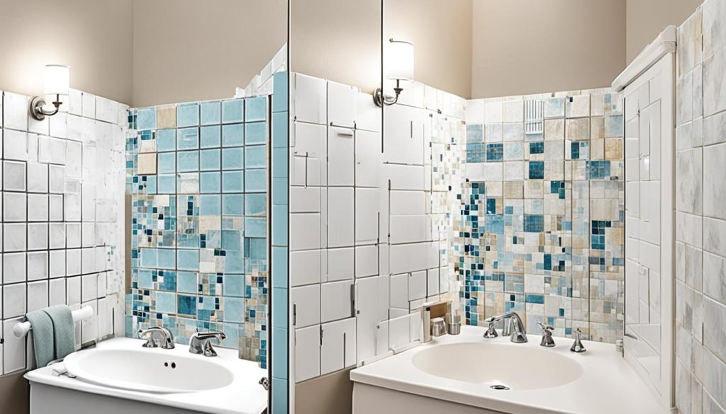 One-day bathroom makeover with peel-and-stick tiles