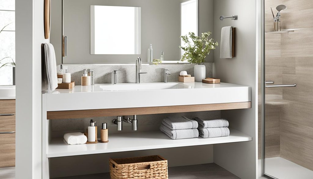 chic vanity styles for accessible bathrooms