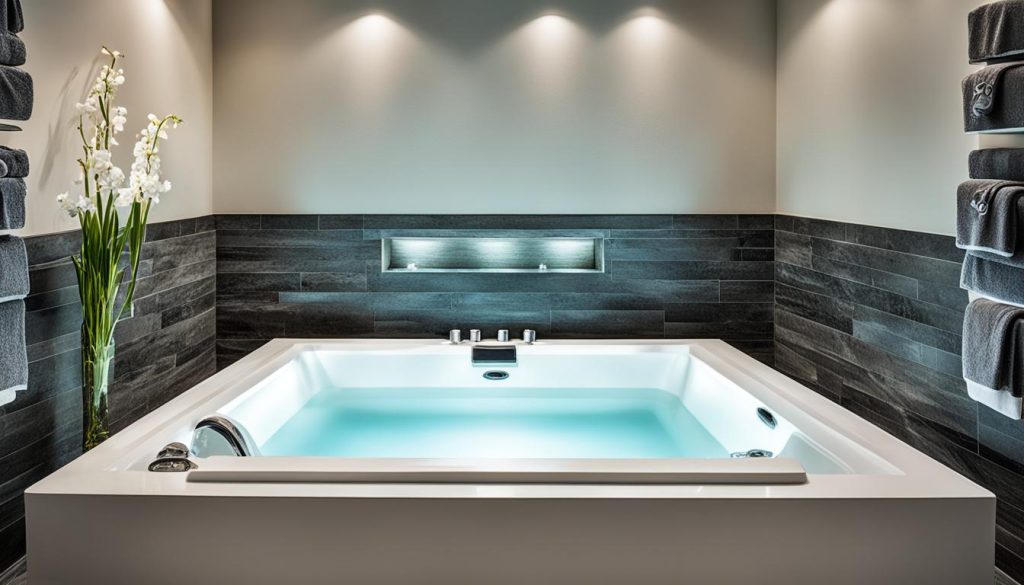 luxurious whirlpool bathtub for budget bathroom makeover