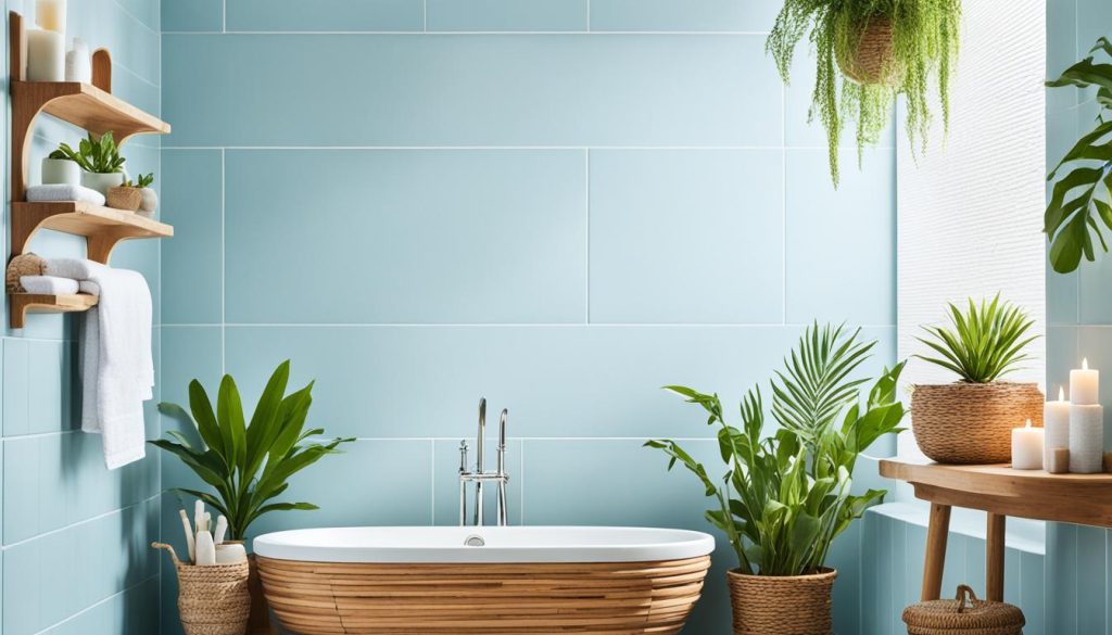 spa-like bathroom decor with plants