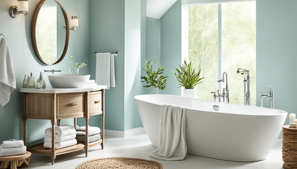 Calming bathroom color schemes