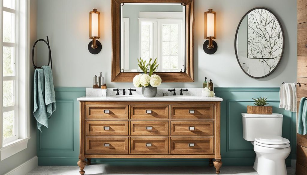 Eclectic bathroom cabinets