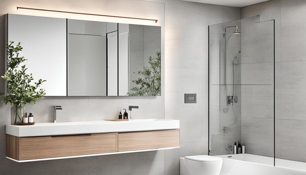 Modern minimalist bathroom cabinet design