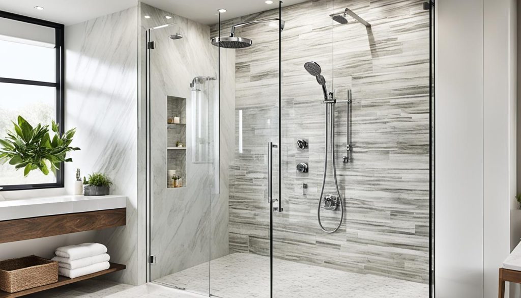 Modern walk-in shower design