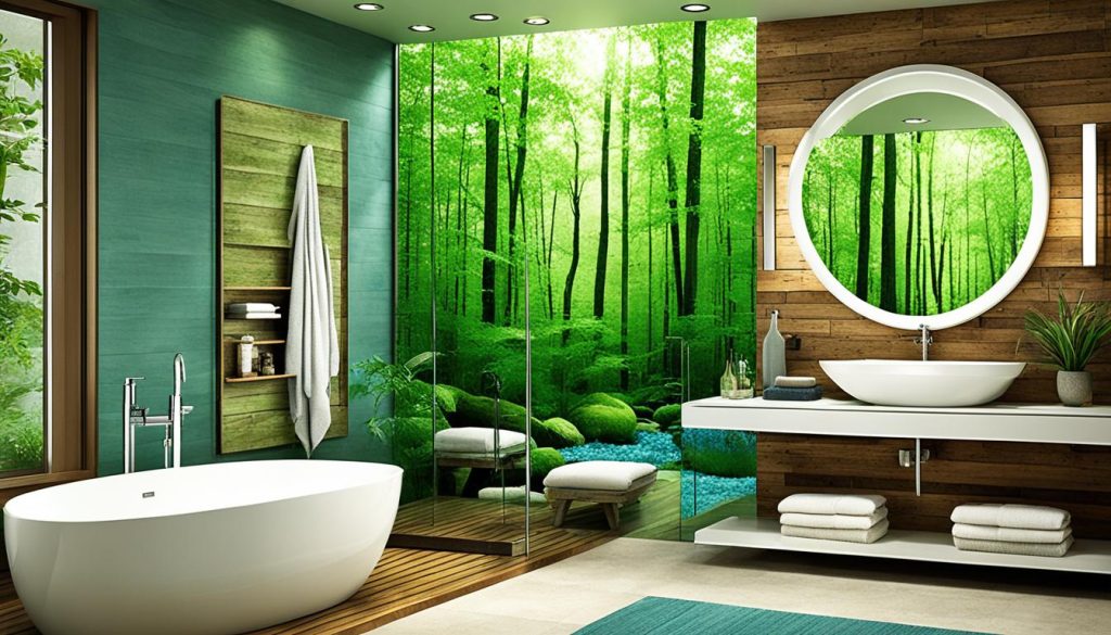 Nature-inspired bathroom color palette