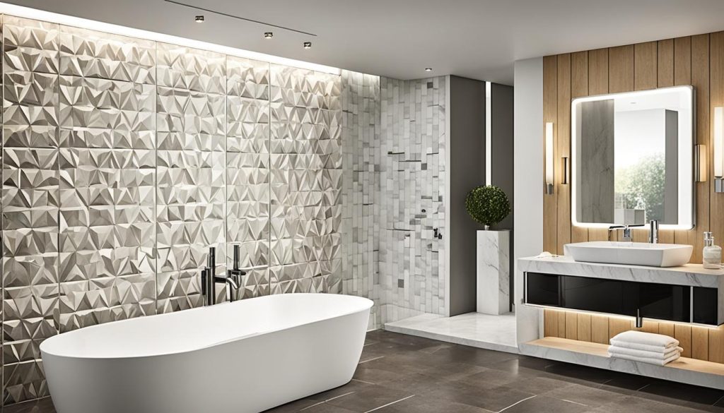 Stylish bathroom wall treatments