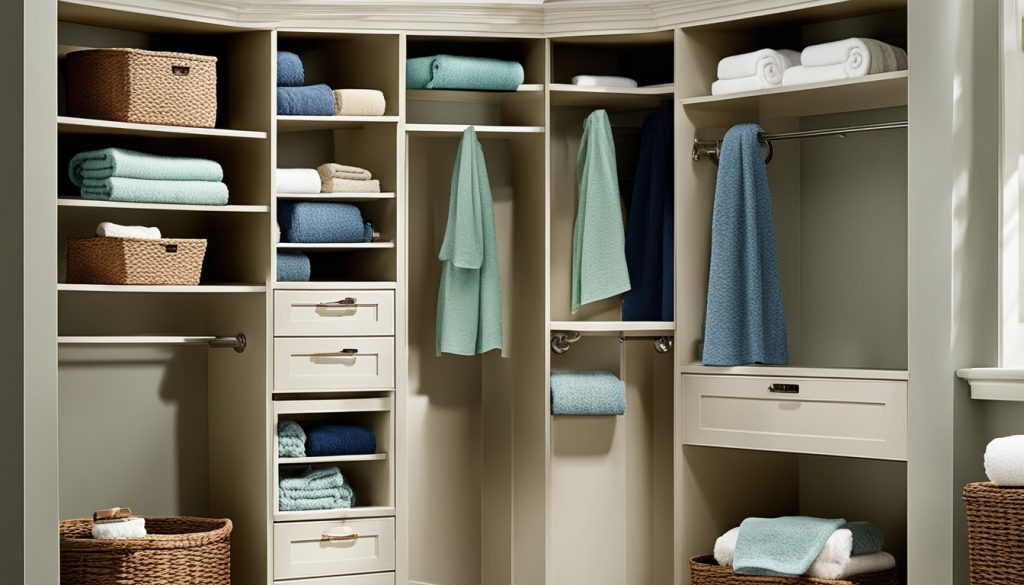 bathroom closet organization