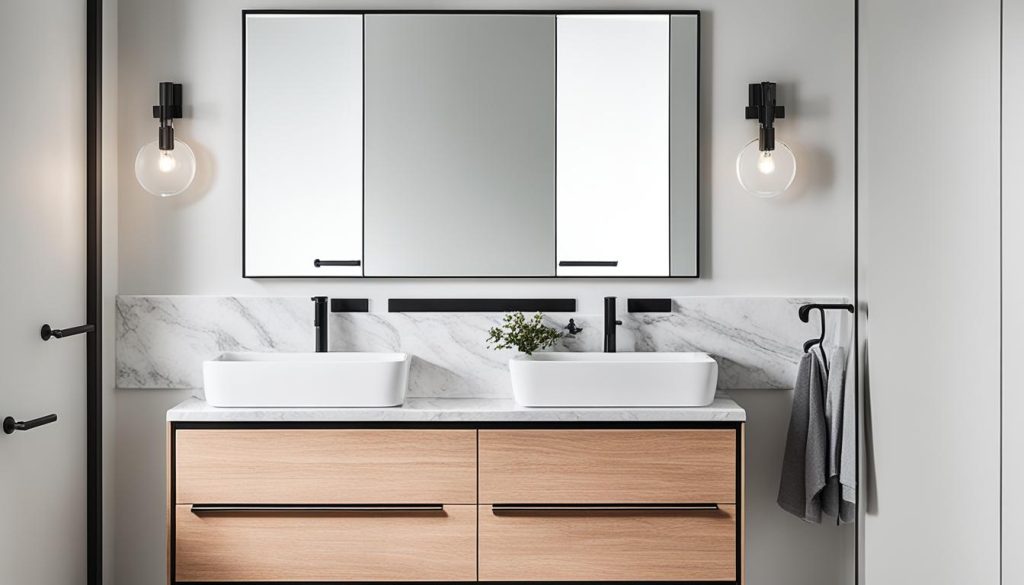 modern bathroom storage