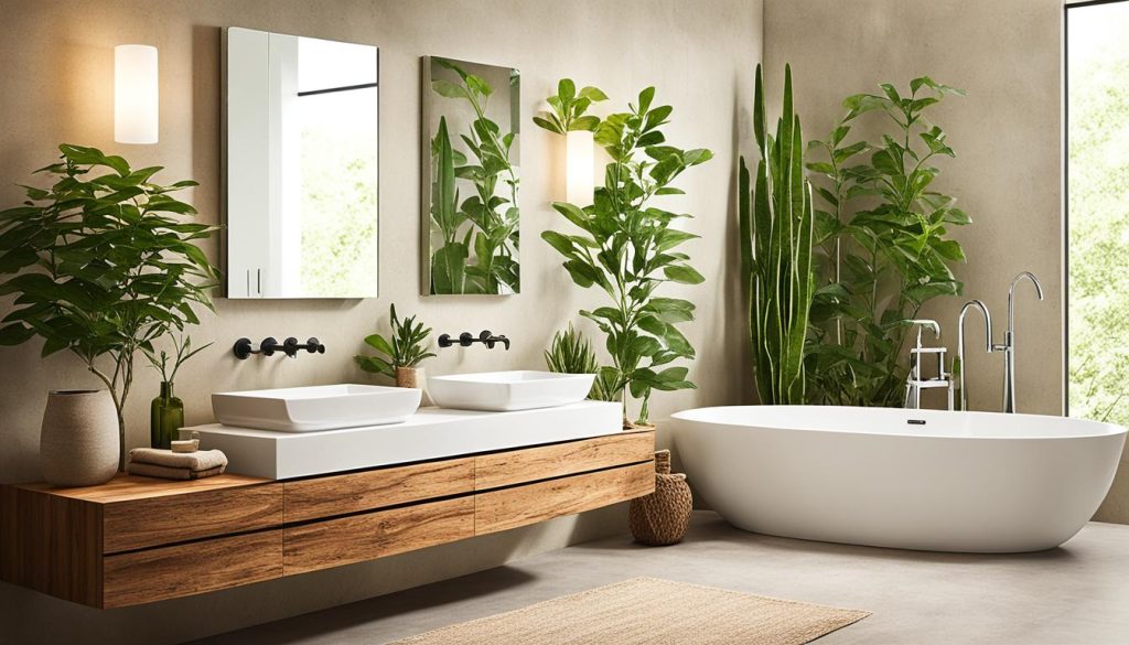 organic modern style bathroom