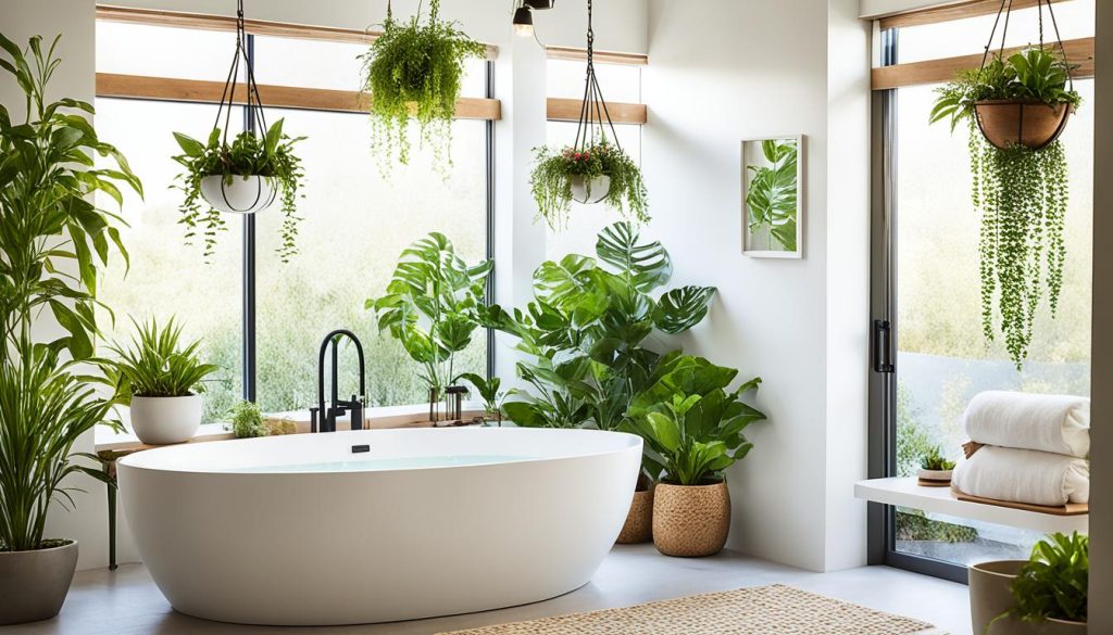 Bathroom design inspiration with plants