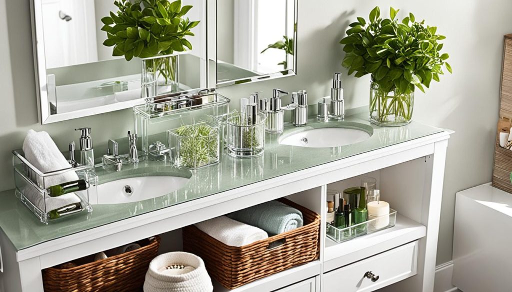 Bathroom vanity organizers