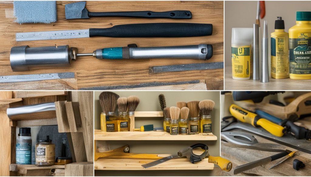 DIY bathroom shelves tools