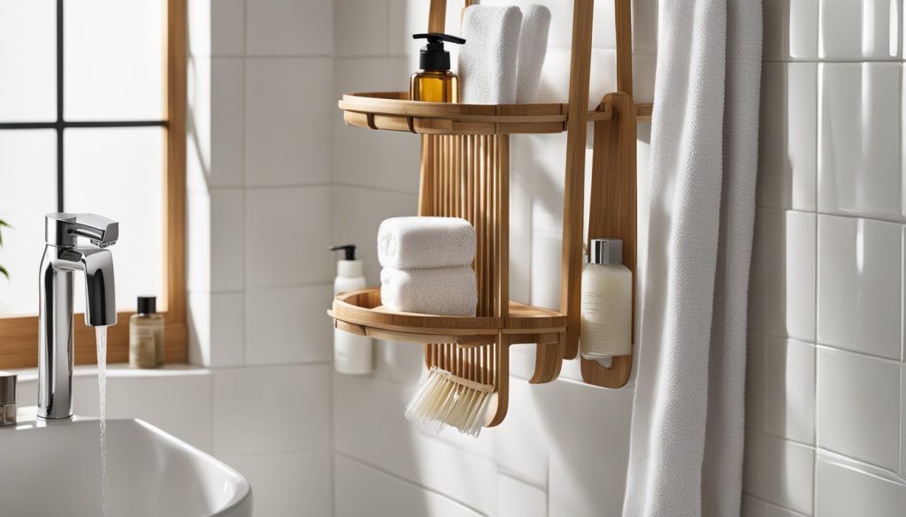 DIY shower storage solutions