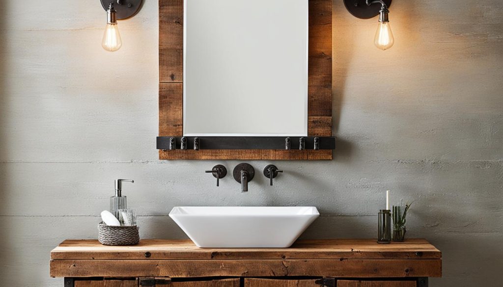 Rustic bathroom vanity