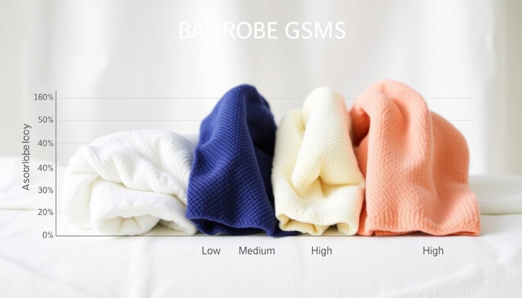 Absorbent robe GSM chart