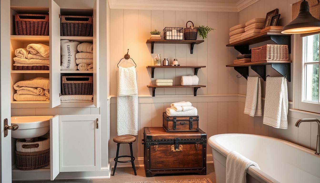 Get Creative with Storage Solutions to Keep Your Bath Towels Hidden from View