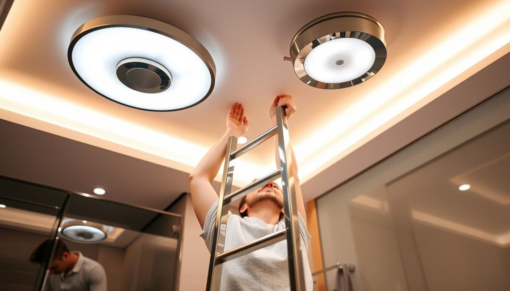 Bathroom light fixtures ceiling maintenance