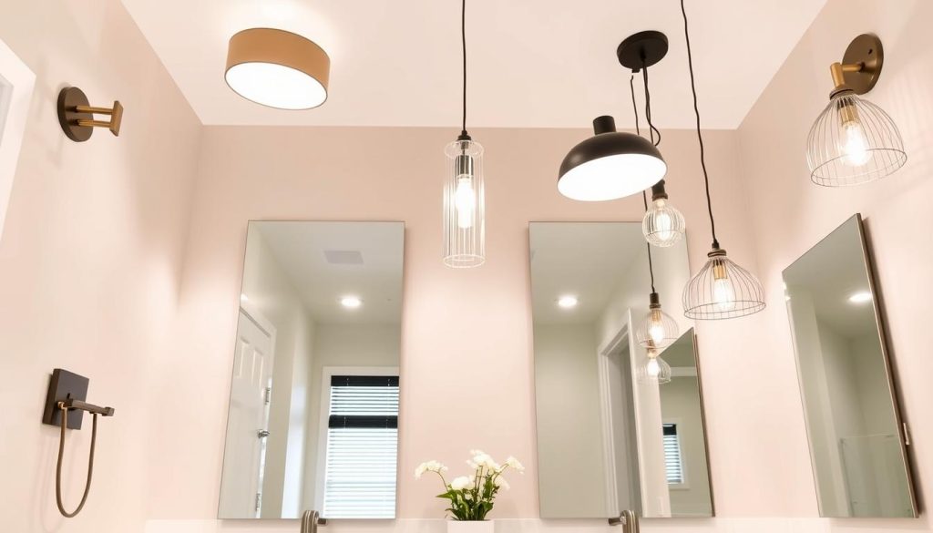 Bathroom lighting installation