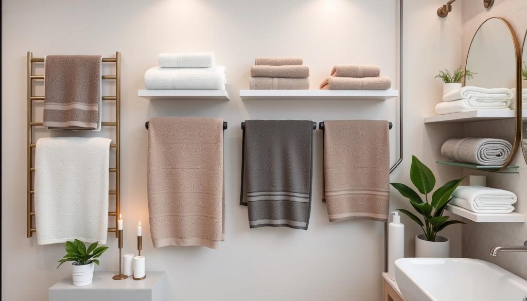 Bathroom towel display ideas