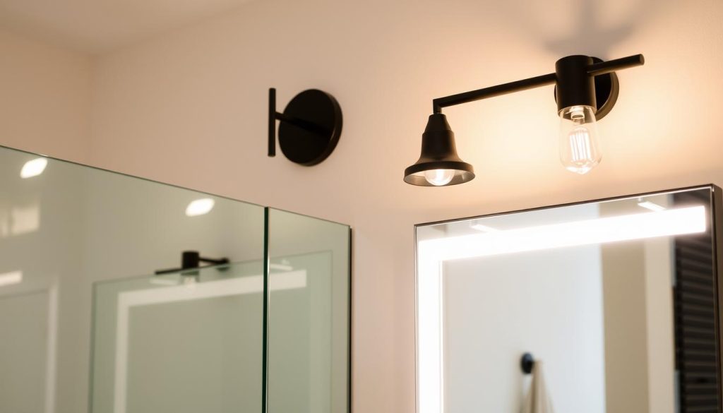 Black bathroom lighting fixtures