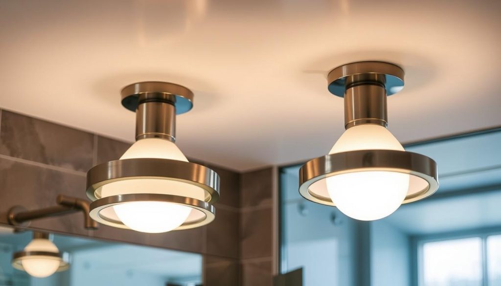 Brushed nickel bathroom ceiling light fixtures