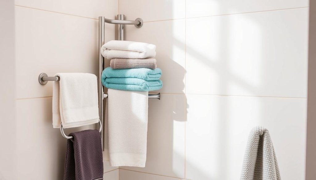 Corner towel racks for small bathrooms