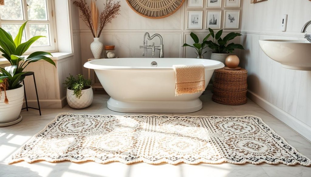 DIY cotton bath runner