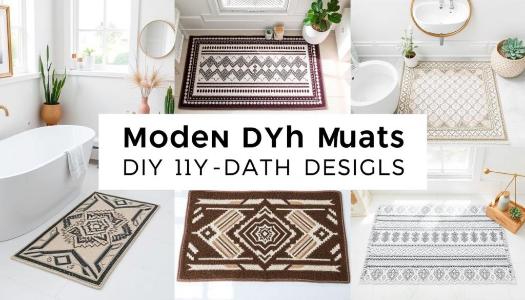 DIY modern bath mat designs