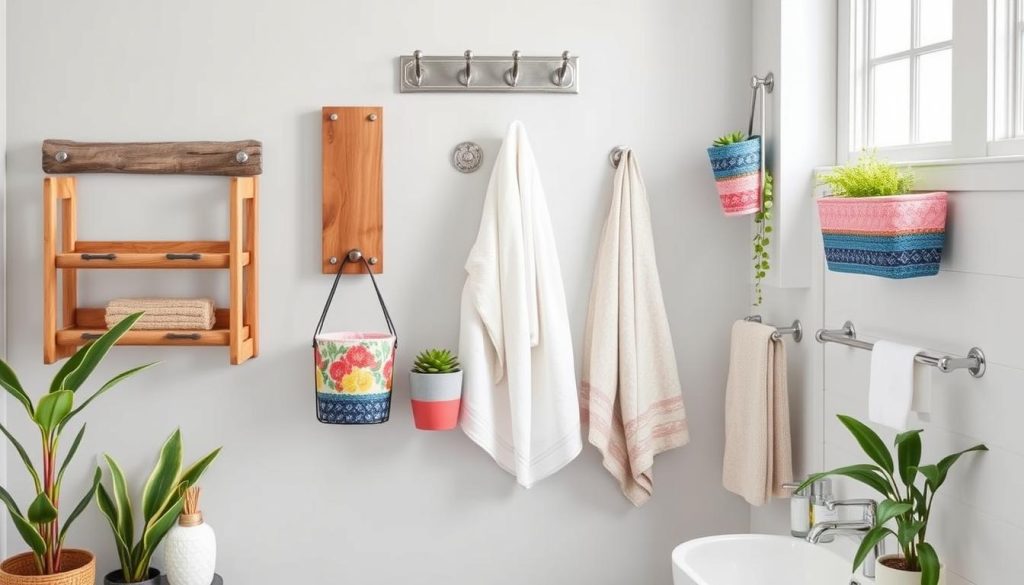 DIY towel holders for personalized bathrooms