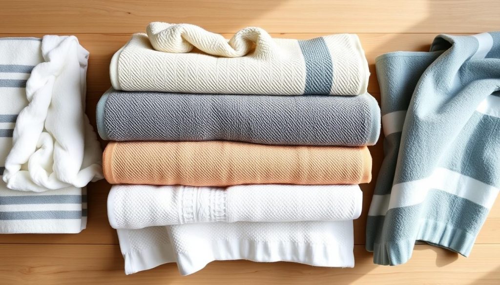 Different types of bath towels