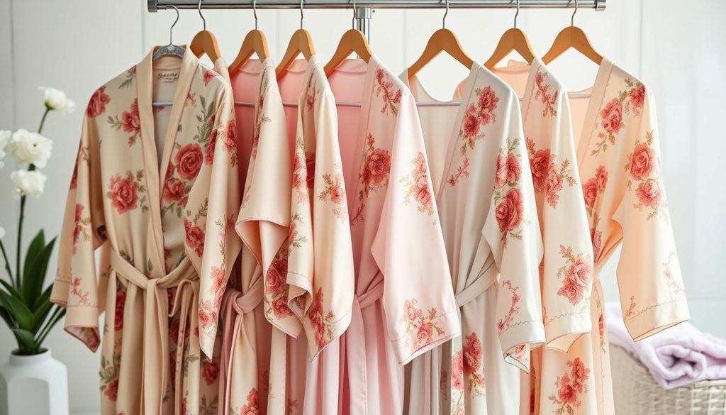 Embroidered silk robes