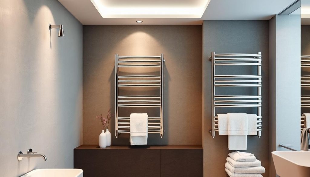 Energy efficient heated towel racks