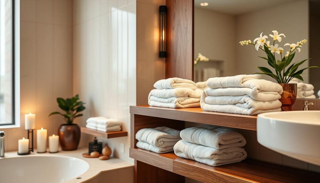 Hotel-style towel displays