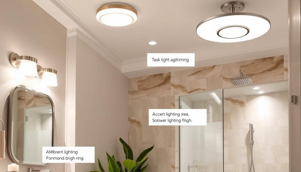 IP-rated bathroom lighting zones