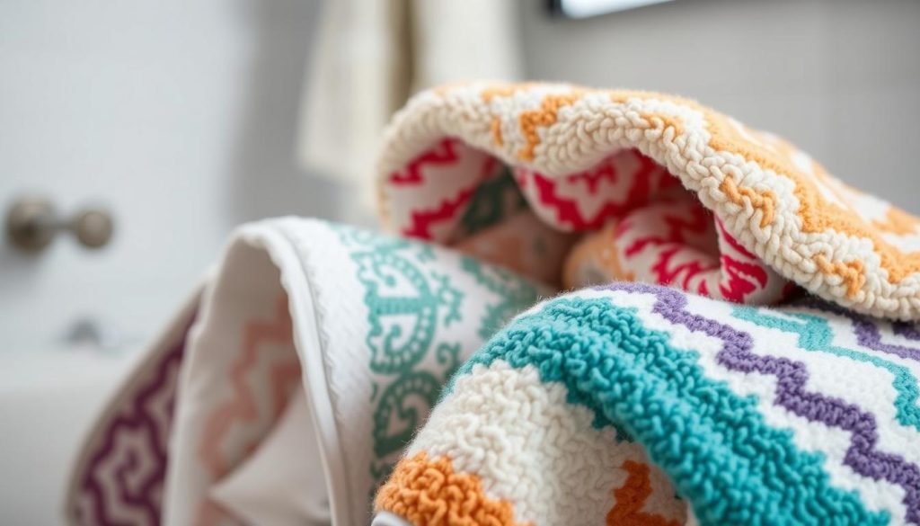 Innovative bath towel textures