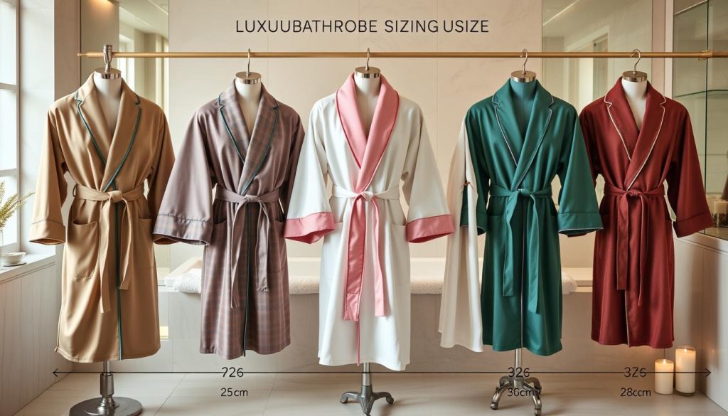 Luxury bath robes sizing guide