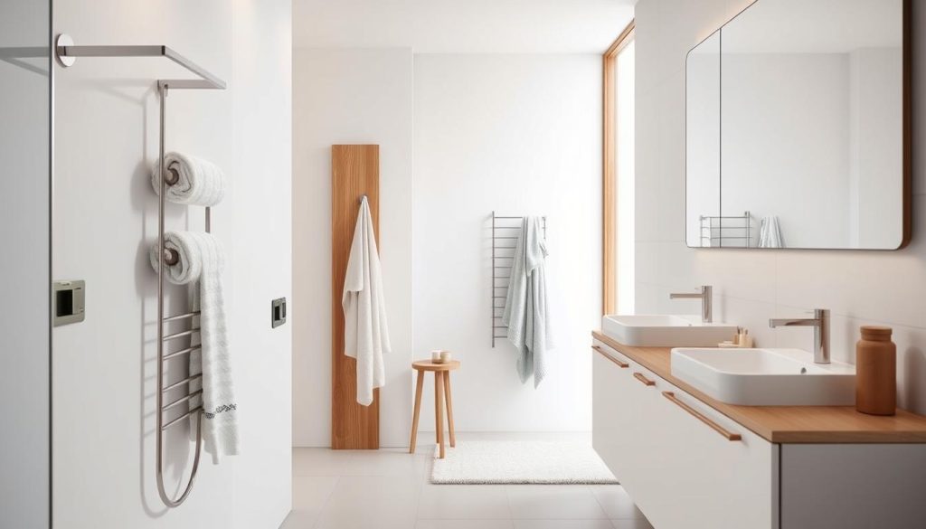 Modern towel racks and hooks