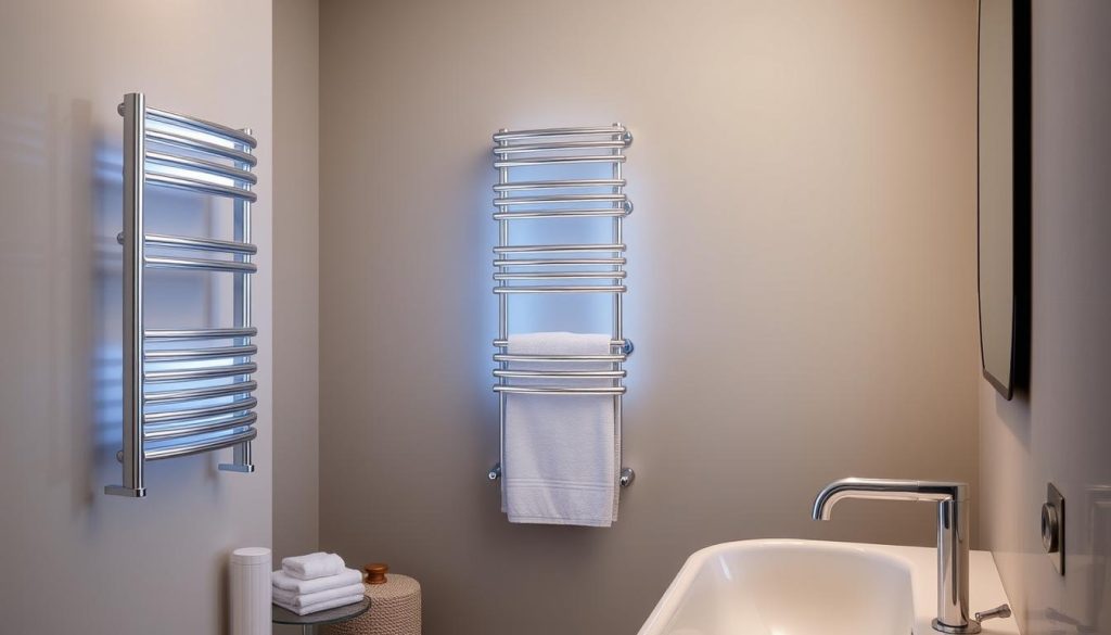 Modern wall-mounted towel warmers