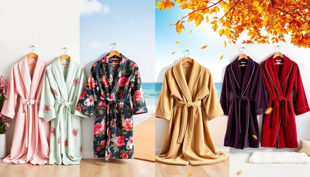 Seasonal bathrobe selection