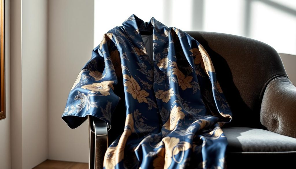 Silk kimono robe