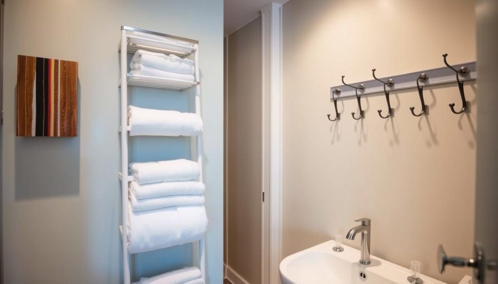 Space-saving towel displays