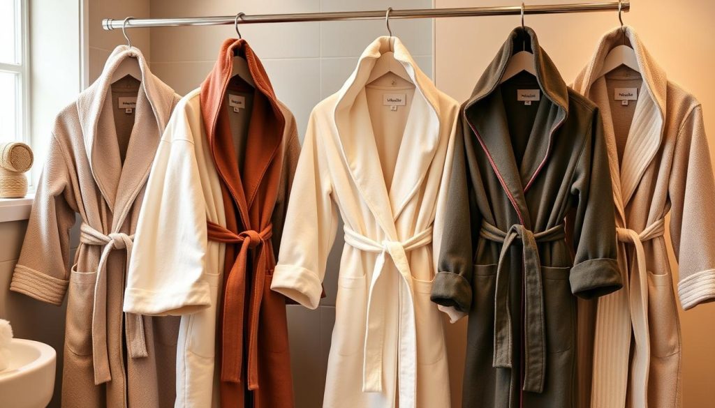 Stylish hooded bathrobes