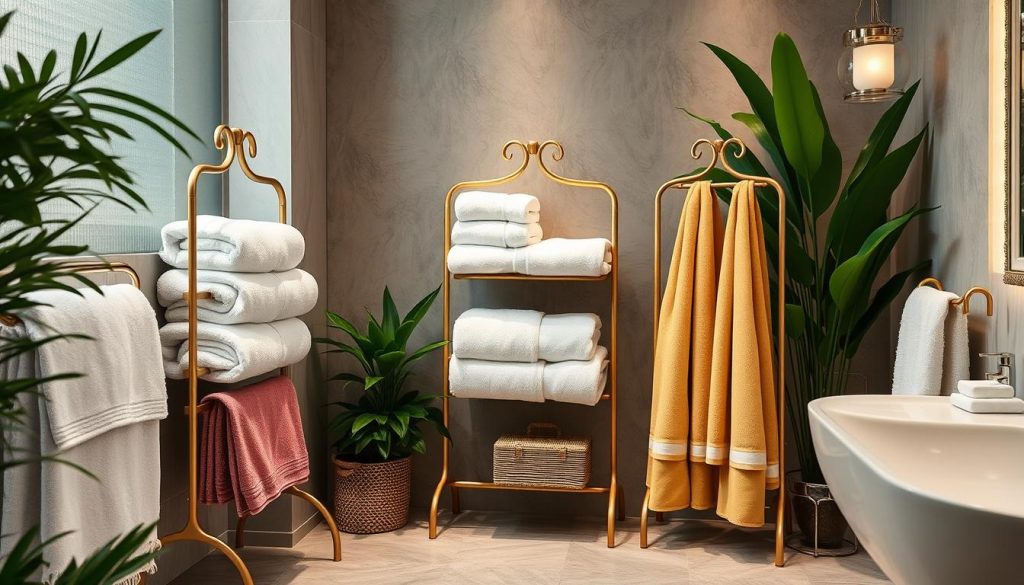 Towel display racks