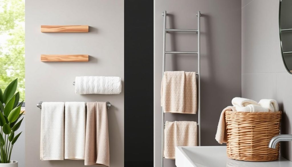 Towel storage solutions for damp towels