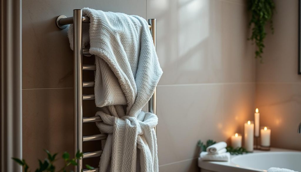 Towel warmers for robes and blankets