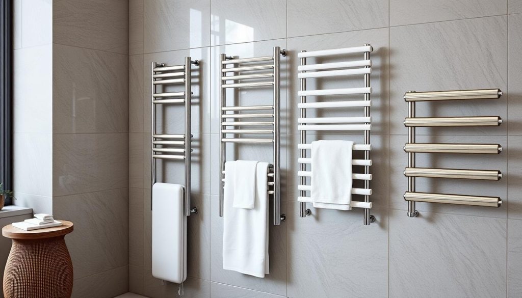 Wall-mounted towel heater types