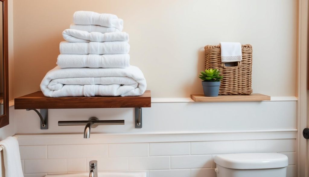 guest bathroom towels display