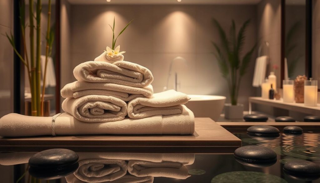 luxury towels spa-inspired bathroom